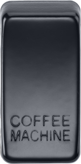 Switch Cover Marked COFFEE MACHINE - Matt Black