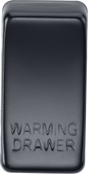 ML Accessories GDWARMMB Switch Cover Marked WARMING DRAWER - Matt Black
