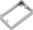 Knightsbridge 2G Surface Box in Grey, suitable for wiring essentials.