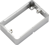 Knightsbridge 2G Surface Box in Grey, suitable for wiring essentials.