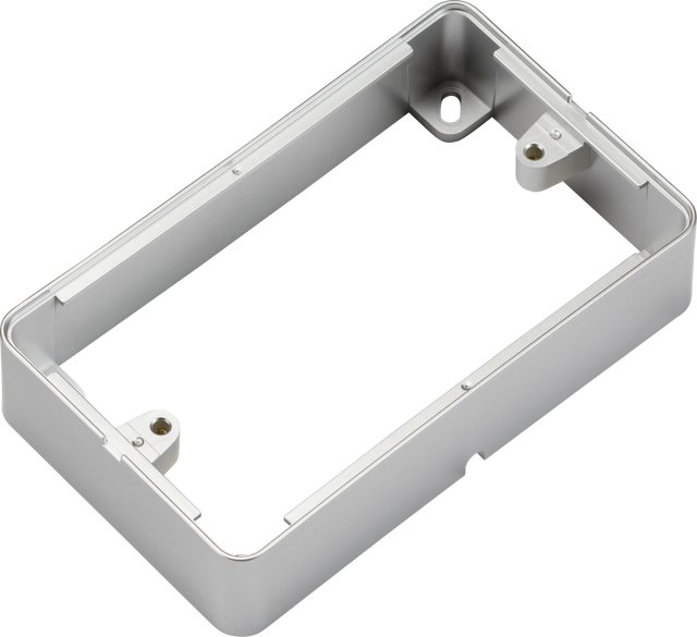 Knightsbridge 2G Surface Box in Grey, suitable for wiring essentials.