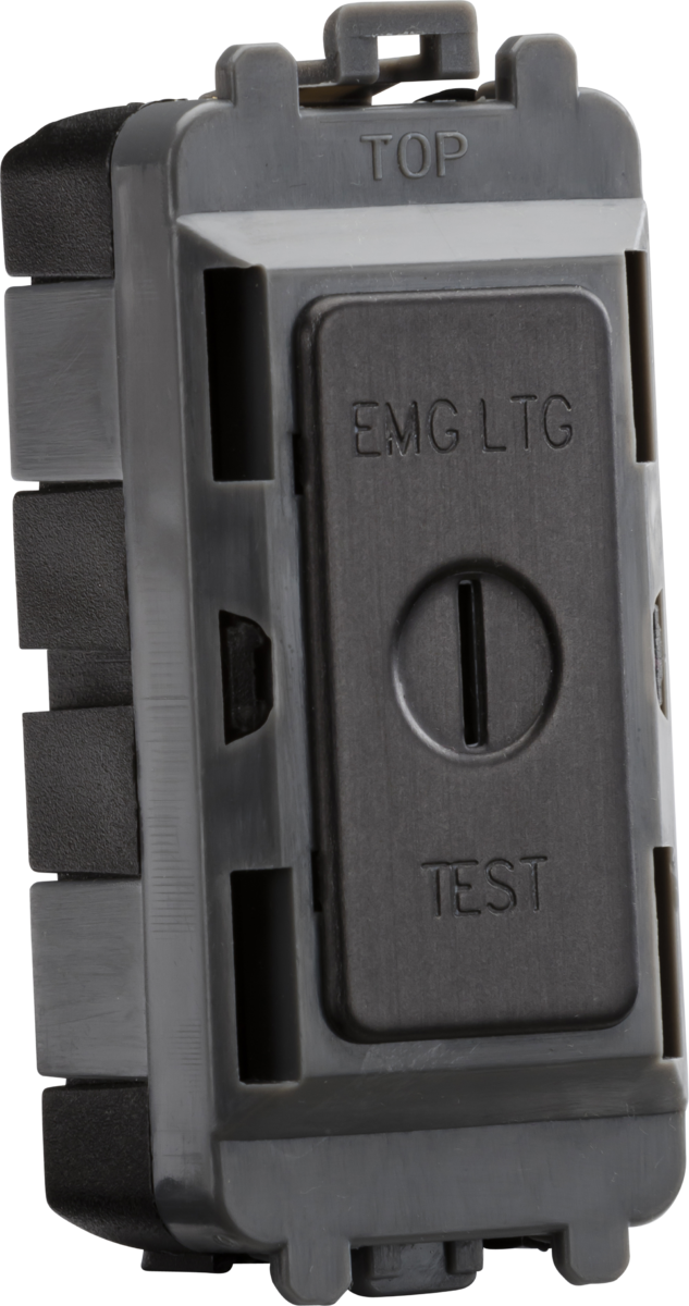 20AX 2 Way SP Key Module Marked EMG LTG TEST - Smoked Bronze