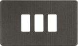 Screwless 3G Grid Faceplate - Smoked Bronze