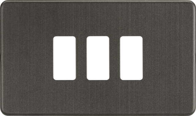 Screwless 3G Grid Faceplate - Smoked Bronze