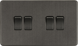 10AX 4G 2-Way Switch - Smoked Bronze - Screwless Design