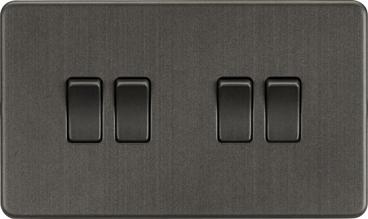 10AX 4G 2-Way Switch - Smoked Bronze - Screwless Design