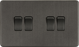 10AX 4G 2-Way Switch - Smoked Bronze - Screwless Design