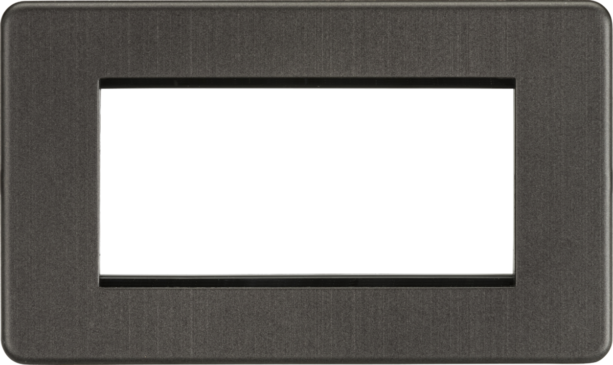 4G Modular Faceplate - Smoked Bronze - Screwless Design