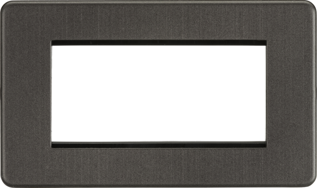 4G Modular Faceplate - Smoked Bronze - Screwless Design