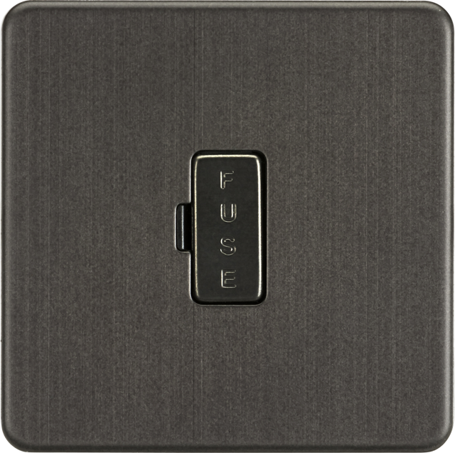13A Fused Spur Unit - Smoked Bronze, Screwless Design