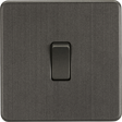20A 1G DP Switch - Smoked Bronze, Screwless Design