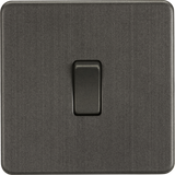 20A 1G DP Switch - Smoked Bronze, Screwless Design