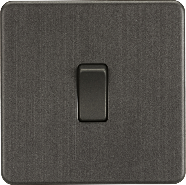 20A 1G DP Switch - Smoked Bronze, Screwless Design