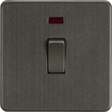 20A 1G DP Switch with Neon - Smoked Bronze