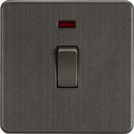 20A 1G DP Switch with Neon - Smoked Bronze