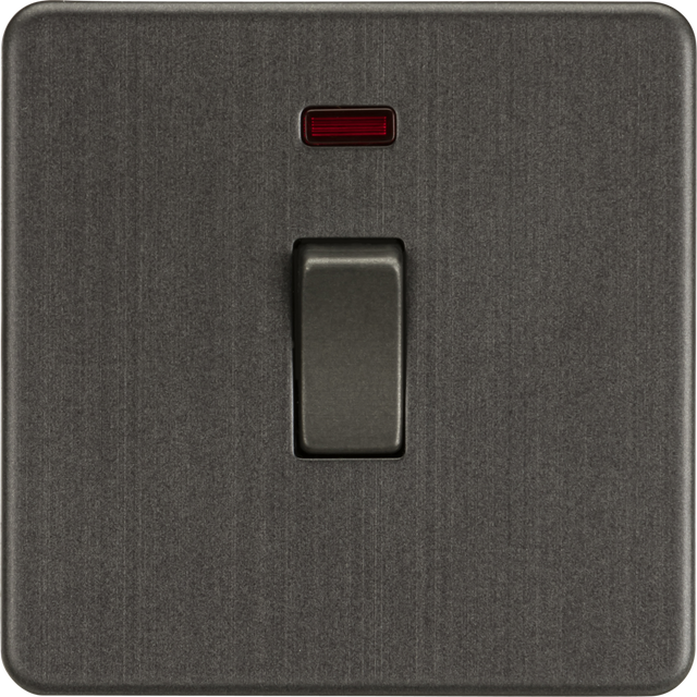 20A 1G DP Switch with Neon - Smoked Bronze