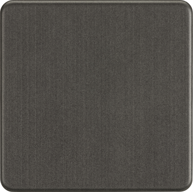 1G Blanking Plate - Smoked Bronze, Screwless Design