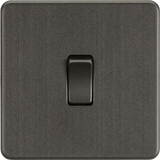10AX 1G 2-way Switch - Smoked Bronze, Screwless Design