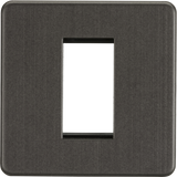 1G Modular Faceplate - Smoked Bronze - Screwless Design