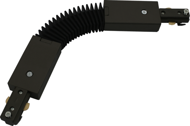 230V Single Circuit Track Flexible Connector - Black
