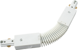 230V Single Circuit Track Flexible Connector - White