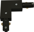 230V Track L Right Angle Connector - Black
