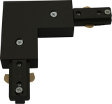 230V Track L Right Angle Connector - Black