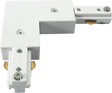 230V Track L Right Angle Connector - White