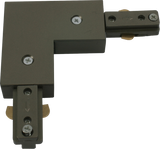 230V Track L Right Angle Connector - Satin Nickel