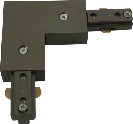 230V Track L Right Angle Connector - Satin Nickel