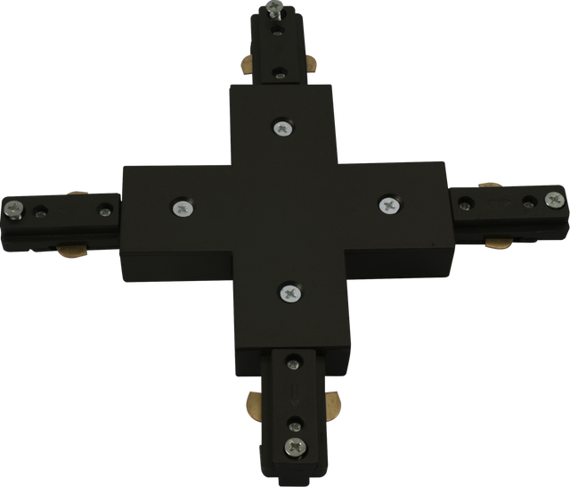 230V Track X-Connector - Black