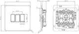 Close-up of 10AX 3G 2-way Switch - Polished Chrome