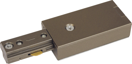 230V Single Circuit Track Power Feed - Satin Nickel