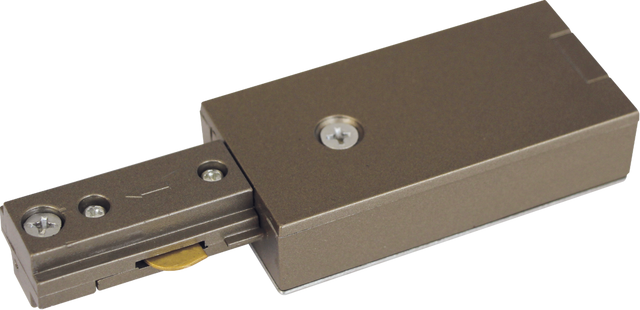 230V Single Circuit Track Power Feed - Satin Nickel