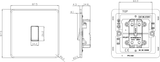 10AX 1G Intermediate Switch - Black Nickel Side View