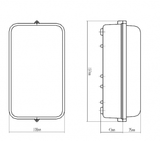 230V IP54 5W LED Security Amenity Bulkhead - White Side View