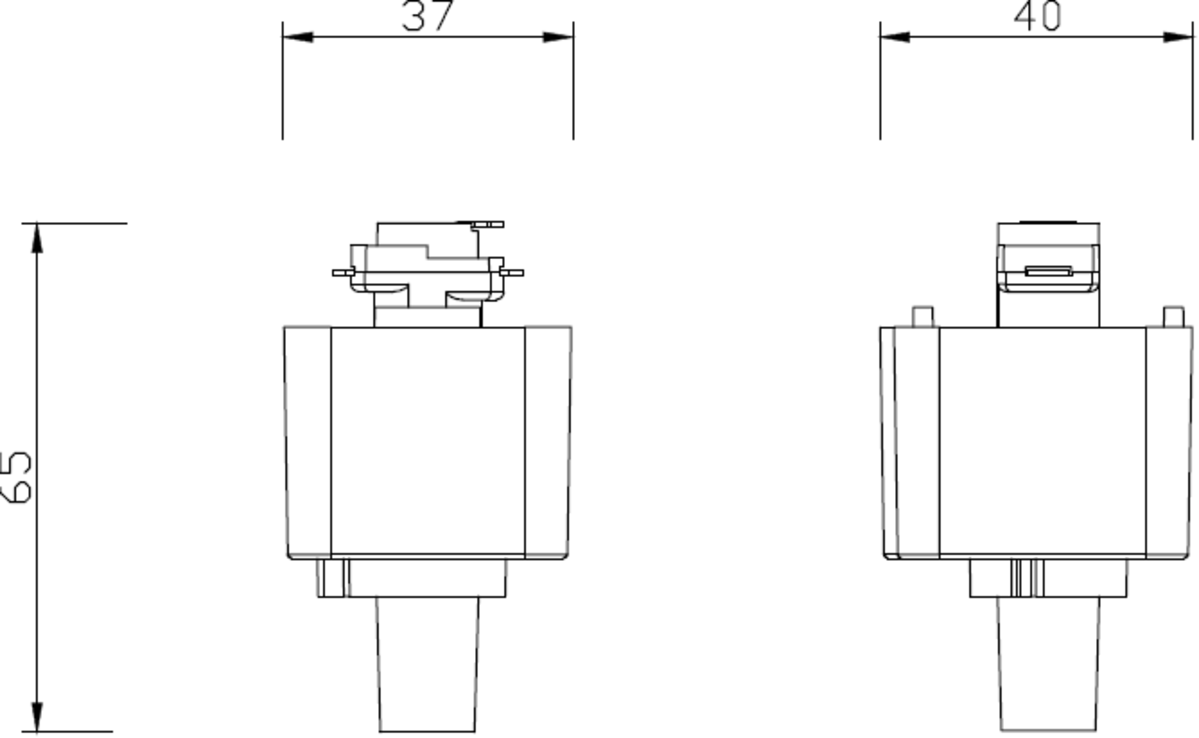 Alternate view of 230V Track Adaptor Satin Nickel