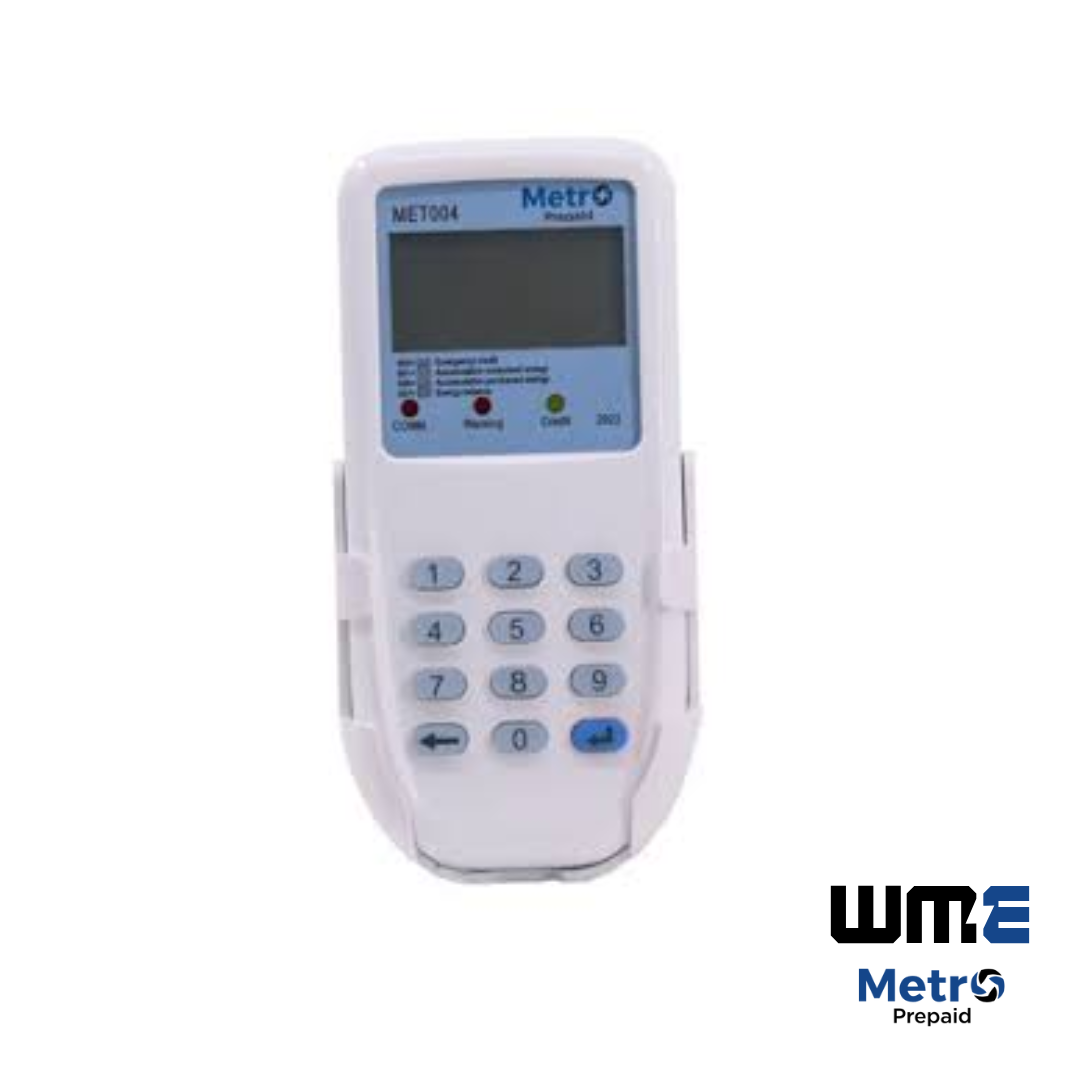 MET004 Metro Digital Prepaid Electricity Meter, Single Phase, 80A, Remote Keypad, IP54,