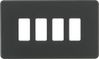 Screwless 4G Grid Faceplate - Anthracite