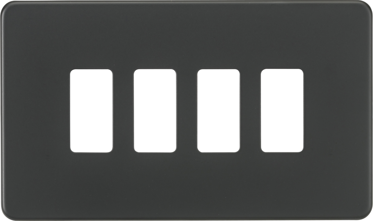 Screwless 4G Grid Faceplate - Anthracite