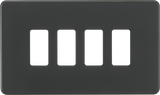 Screwless 4G Grid Faceplate - Anthracite