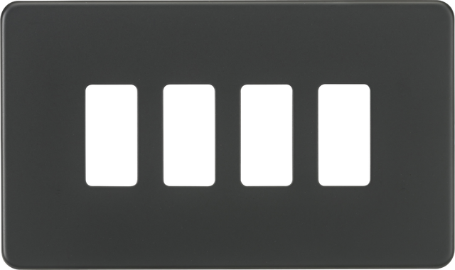 Screwless 4G Grid Faceplate - Anthracite