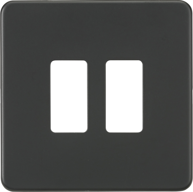Screwless 2G Grid Faceplate - Anthracite