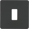 Screwless 1G Grid Faceplate - Anthracite