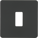 Screwless 1G Grid Faceplate - Anthracite