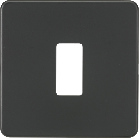 Screwless 1G Grid Faceplate - Anthracite