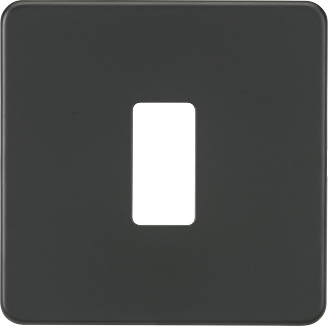 Screwless 1G Grid Faceplate - Anthracite