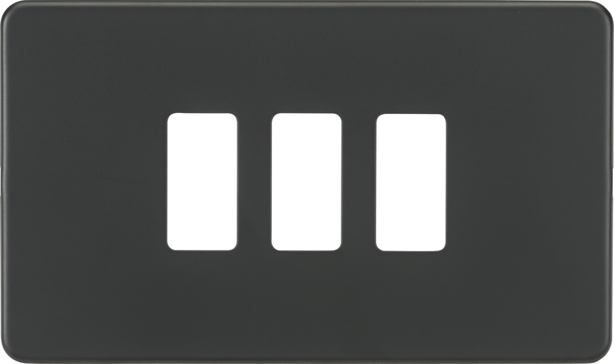 Screwless 3G Grid Faceplate - Anthracite, Premium steel