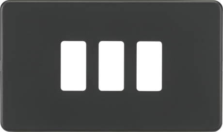 Screwless 3G Grid Faceplate - Anthracite, Premium steel