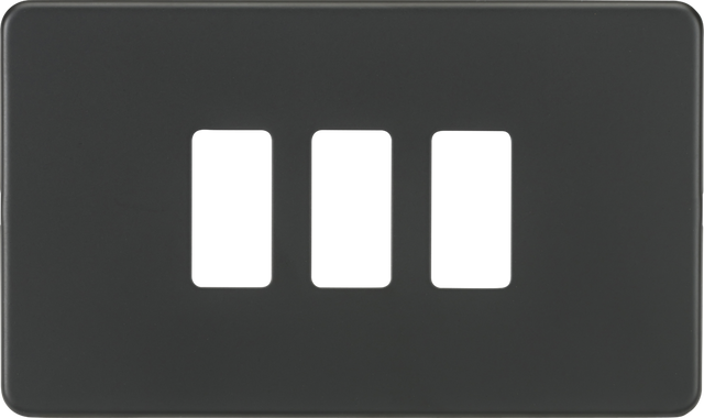 Screwless 3G Grid Faceplate - Anthracite, Premium steel
